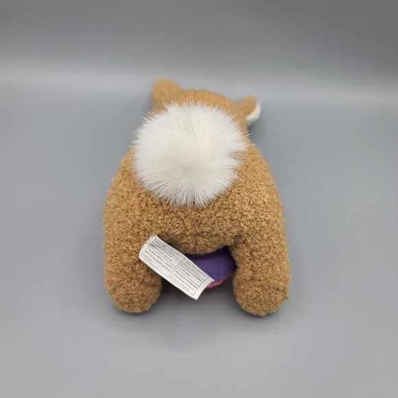 American Greetings Plush Tan Cream Bunny Rabbit Purple Pink Egg 8 Inch - Picture 10 of 15